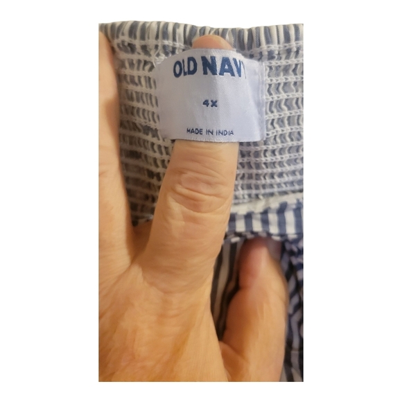 Old Navy Peasant Striped Blue Women's Blouse 4X NWT - Picture 5 of 5